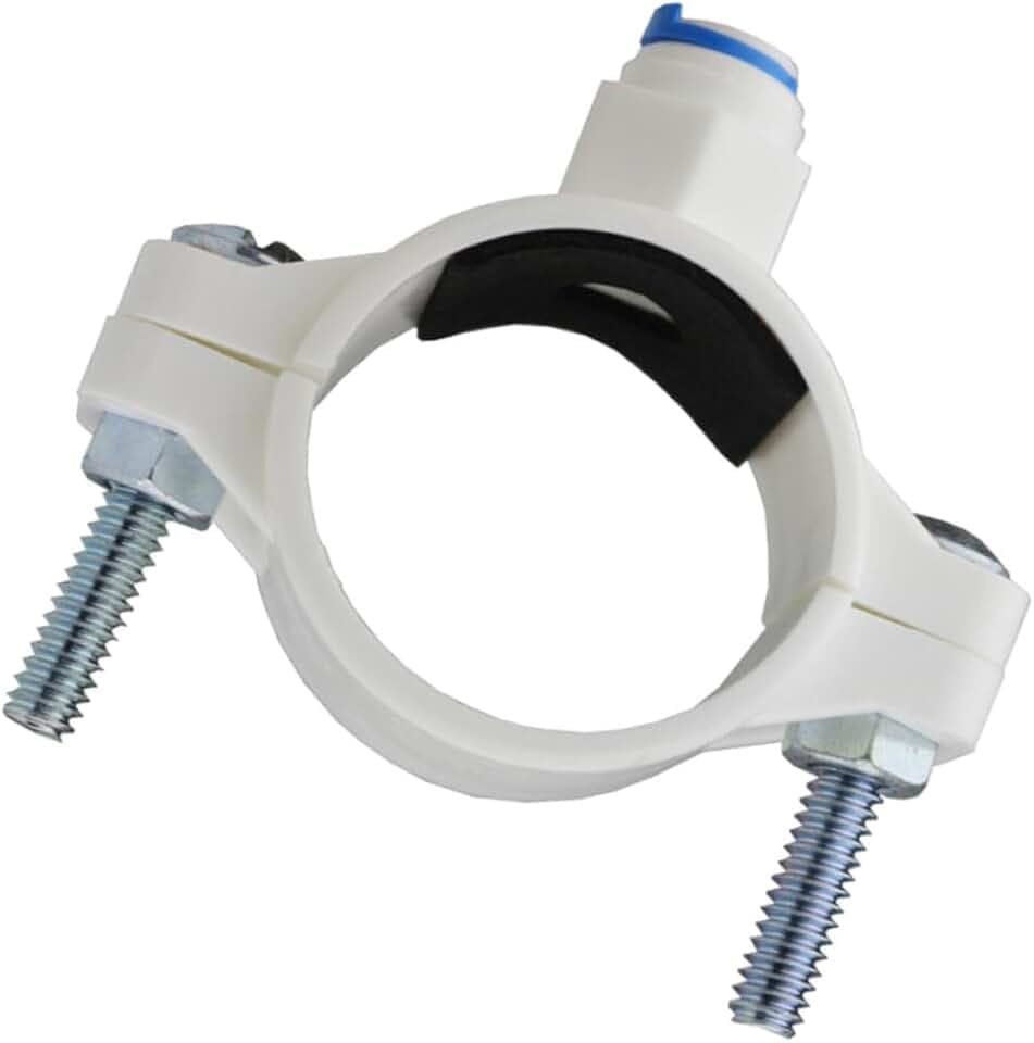 OSALADI Montagezubehör Wasserfilter Für Spülbecken Ro-Wasserfilter -Wasserfilter Abfluss Sattelklemme 1/4 Zoll Schnellanschluss-Wasserfilter Ventilklemme Pom-Wasserfilter-Clip Weiß