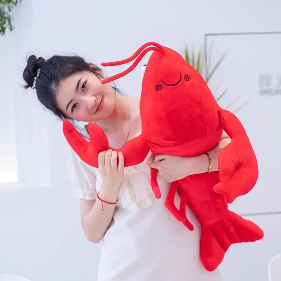 Lobster Plush Stuffed Animal Toy Lobster Pillow Red 21 Inch Suitable for Christmas and Birthday with Huggable Gifts