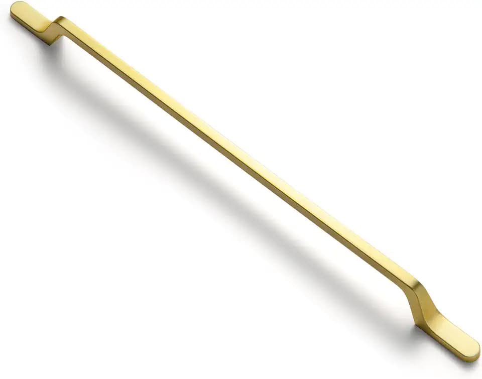 Goo-Ki 6 Pack Brushed Brass Cabinet Handles Drawer Pulls - 11.34" c-c Modern Bar Cabinet Pulls Dresser Handles Kitchen Zinc Alloy Cabinet Hardware
