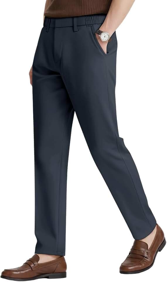 GINGTTO Chino Hose Herren Slim Fit Stretch Anzughose für Männer Regular Stoffhose mit Taschen