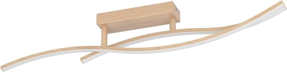 EGLO LED Deckenlampe Grisolia, geschwungene Deckenleuchte