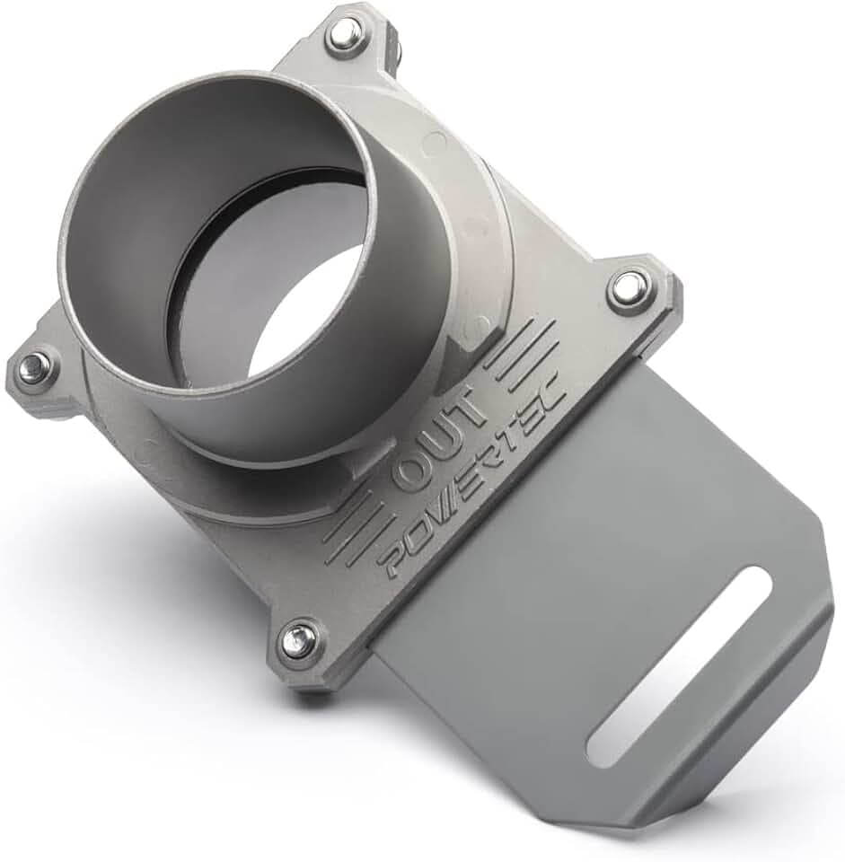 POWERTEC 70325 Blast Gate 2-1/2 Inch, w/Anti Clog and Air Leak Seal for Dust Collection