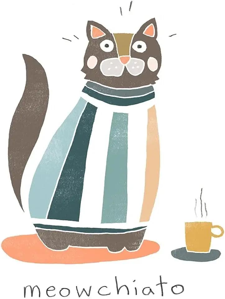 Coffee Cats I Poster Print - June Erica Vess (18 x 24)