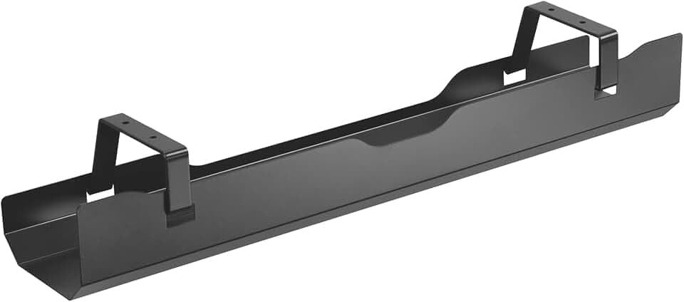 conecto Kabelhalterung für Schreibtische, Kabelmanagement mit Untertischmontage, schwarz, SA-CC50880