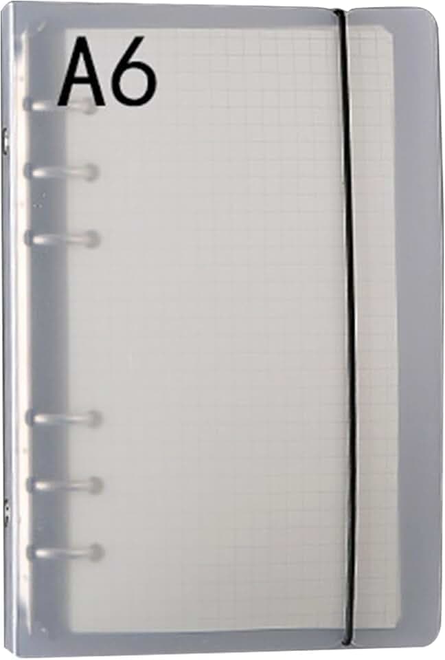 Klare Notizbuchbinder, A5/A6, Mattierte Oberfläche, 6 Löcher, Tragbarer Notizbuchbinder Für Nachfüllbare Notizbücher, Schultreffen, Reisen, Bürobedarf(A6)