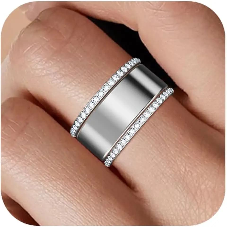 2-Pack 14K Gold Plated Stackable Bands for Oura Ring 5/Oura Ring Gen 4/3