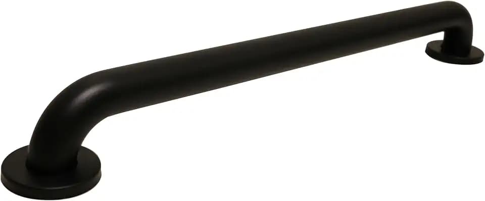 Westbrass GB36-MB 36" x 1.5" Stainless Steel Grab Bar with Flanges and Screws – ADA Compliant, Matte Black