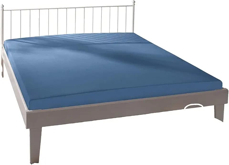 Bassetti Spannbettlaken Uni B1/831 Oltremare Baumwolle/Elastan, Maße: 180cm x 200cm, 200cm x 220cm, 9260573