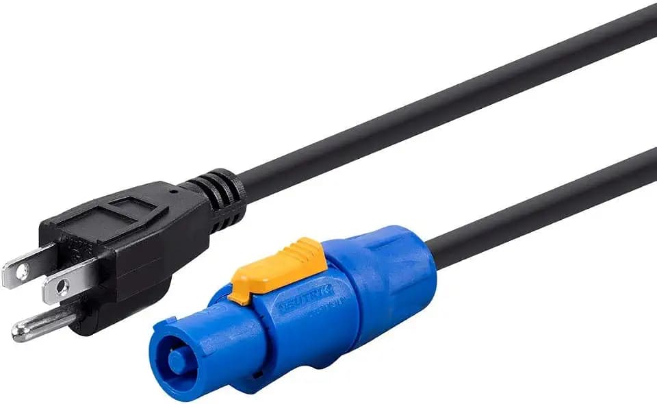Monoprice NEMA 5-15p to powerCON Connector - 10 Feet, 16AWG, With SJT-rated jacket, Easy Twist Lock, IP65 Rating - Stage Right Series