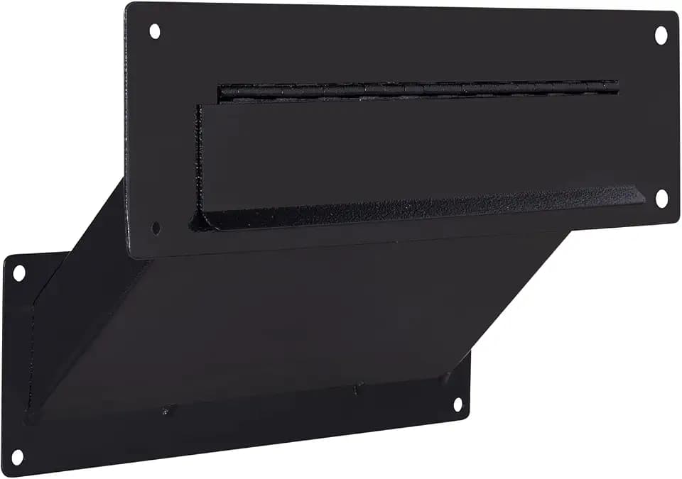 Durabox Through The Wall Drop Chute – Adjustable Two Piece Steel Deposit Drop Slot for Documents, Letters, Payments and Other Non-Bulky Items and Mail D100 (Black)