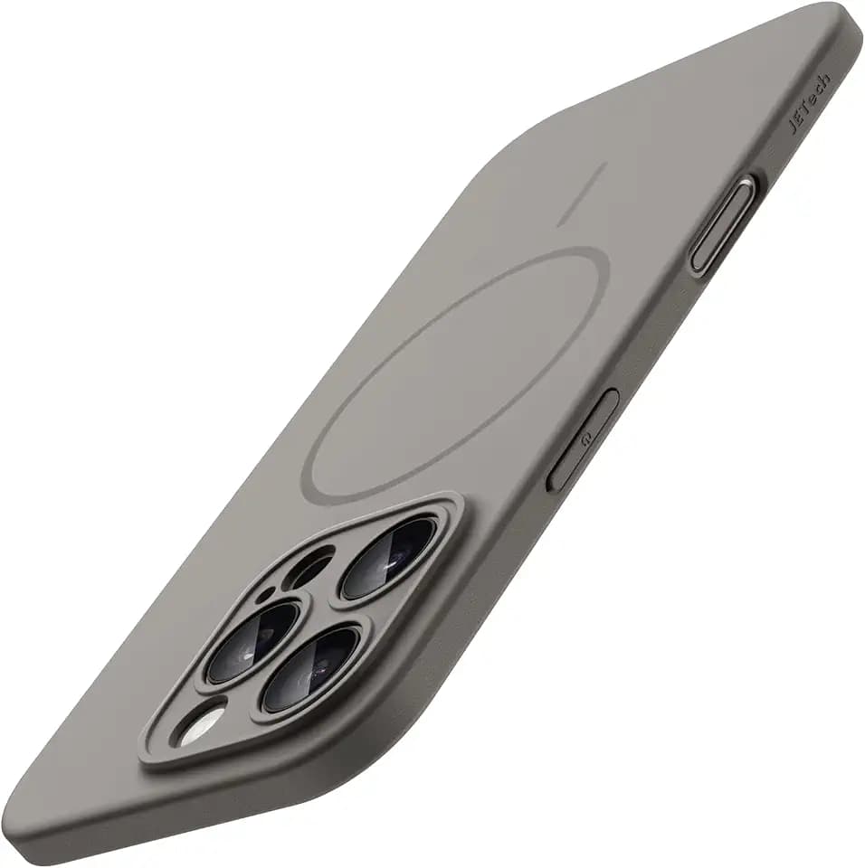 JETech Magnetic Slim Case for iPhone 16 Pro, Natural Titanium