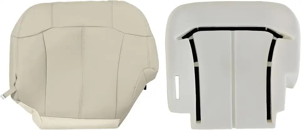 Priprilod Driver Side Bottom Seat Cover & Foam Cushion Replacement Light Tan #522/922 Compatible with Chevy Tahoe/Suburban 1500 2500 1999 2000 2001 2002