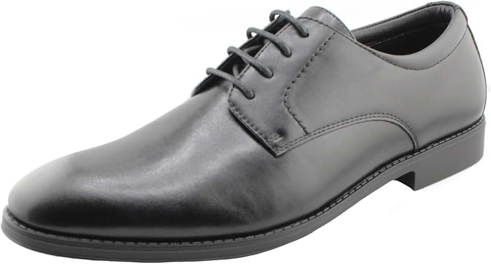 Rush Gordon Rush Men's Comfort Lace-Up Dress Casual Plain Toe Derby Shoes