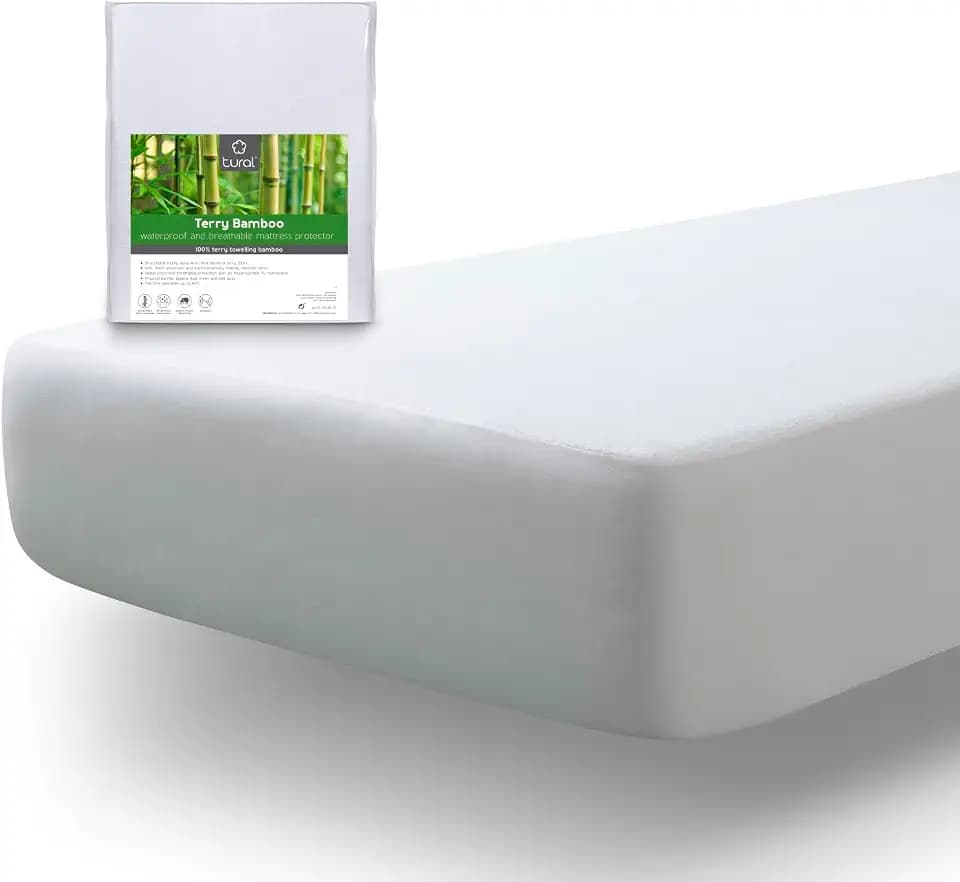 Tural - Wasserdichter und Atmungsaktiver Matratzenauflage. Matratzenbezug aus Frottee, 100% Bambus. Größe 60x120 cm - Matratzenschoner