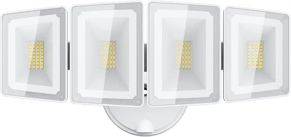 100W LED Flood Lights Outdoor Switch Controlled Security Lights 4 Heads