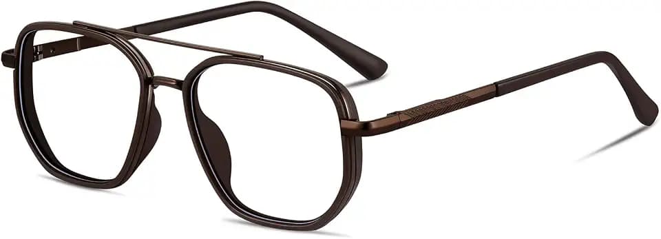 Aviator Blue Light Blocking Glasses for Women Men Trendy Metal Frame Computer TV Eyeglasses Anti Eyestrain