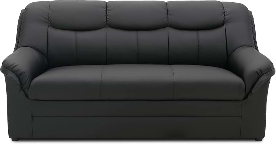 DOMO. collection Sofa Berlin, klassisches Design, Schwarz