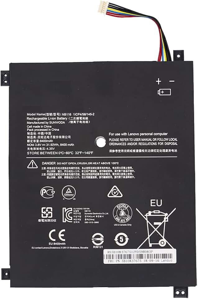 XITAIAN 3.8V 31.92Wh 8400mAh NB116 Ersatz Laptop Akku für Lenovo IdeaPad 100S-11IBY 100S-80 R2 100S Series Notebook 5B10K37675