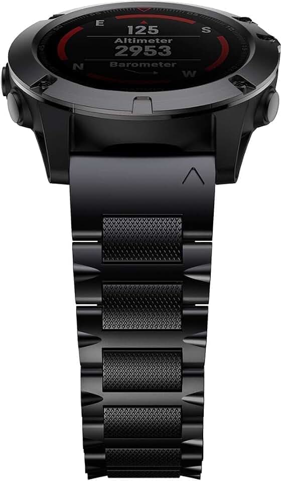 26mm Titan Armband für Fenix 7X/6X/5X Verstellbares Metall Armband Quick Fit Kompatibel mit Garmin Enduro/Fenix 7X/Fenix 6X Pro/Fenix 6X Sapphire/Fenix 5X Plus/Fenix 3/Fenix 3HR