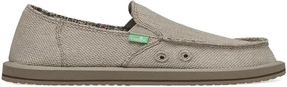 Sanuk Womens Donna Hemp Loafers | Womens Shoes | Slip On Shoes for Women | Women's Slip-on Loafers | Memory Foam Footbed
