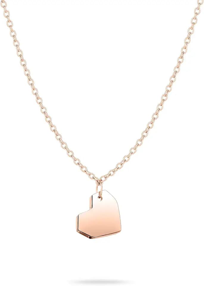 LIEBESKIND BERLIN Herz-Halskette für Damen – Edelstahl-Kette mit liebevollem Herzanhänger – In verschiedenen Farben und Ausführungen – Romantische Geschenkidee