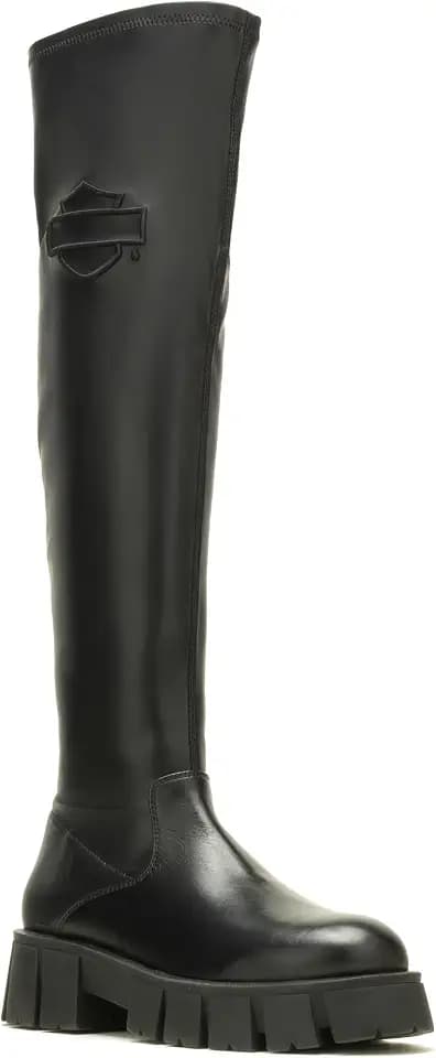Harley-Davidson Women's Uplift Knee High 20-Inch Black Fashion Boots D84806
