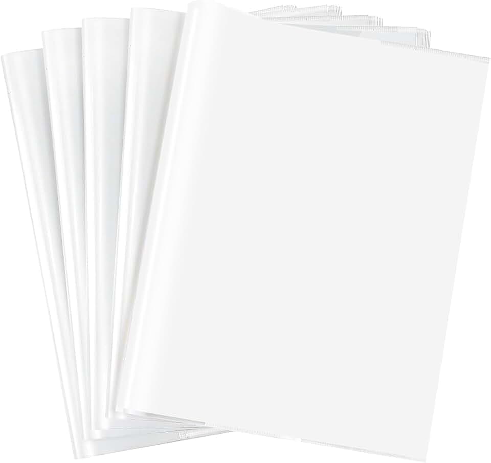 EULANT Verbesserte Buchumschläge für 26.5x19.5cm Standardschulbücher, 10x Transparent Schulbücher Umschläge, Slip-on Schulbuchumschläge, Klar Bücher Einbinden für das Home Office der Schule