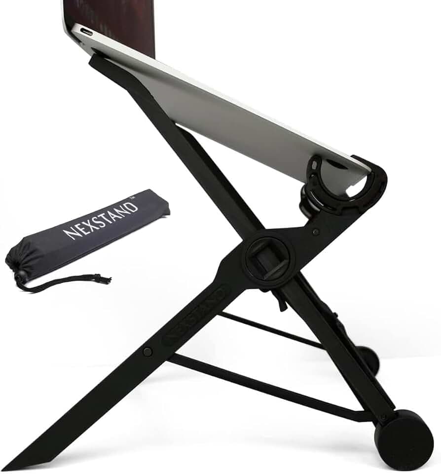 NEXSTAND K2 Laptopständer, Faltbarer tragbarer Desktop-Laptop-Halter, 8 Stufen höhenverstellbarer, ergonomischer Laptop-Ständer für Schreibtisch, MacBook, Laptop 10-17"