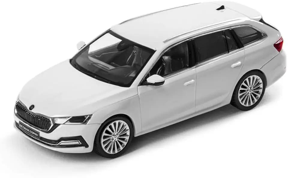 Skoda 5E7099300S9R Modellauto Octavia 4 (NX) Combi Maßstab 1:43 Miniatur, weiß