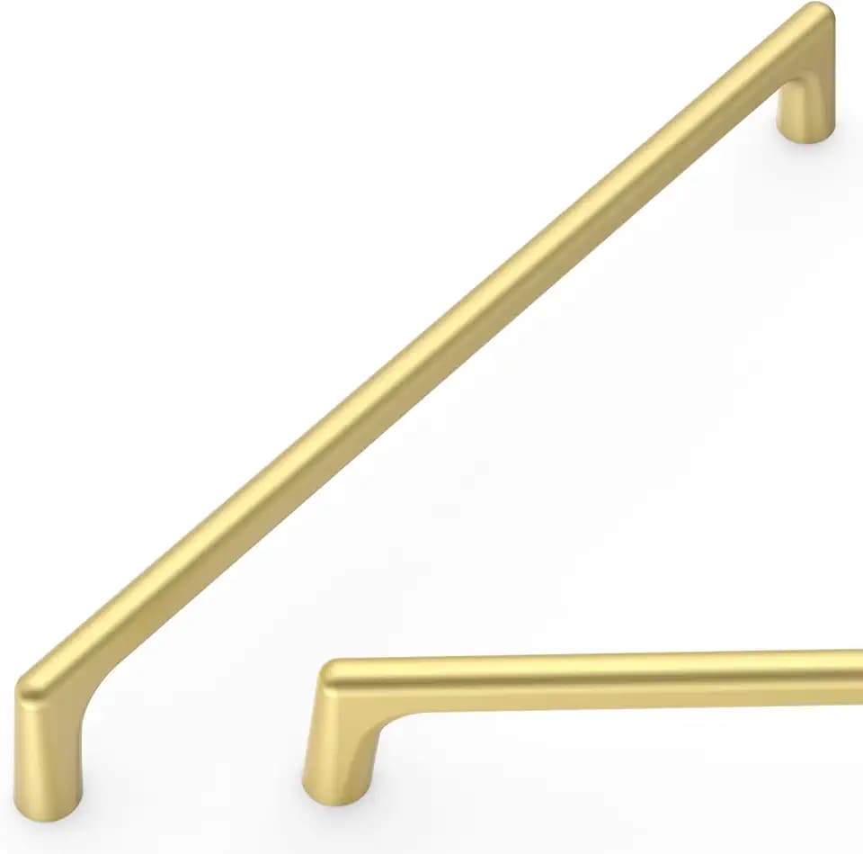Amerdeco 10 Pack Brushed Gold Cabinet Pulls 7.5"