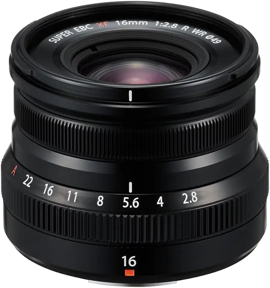 FUJIFILM X Replacement Lens FUJINON Monofocal Wide Angle Compact 16mm F2.8 Dustproof Splashproof Low Temperature Resistant Aperture Ring Black F XF16MMF2.8 R WR B
