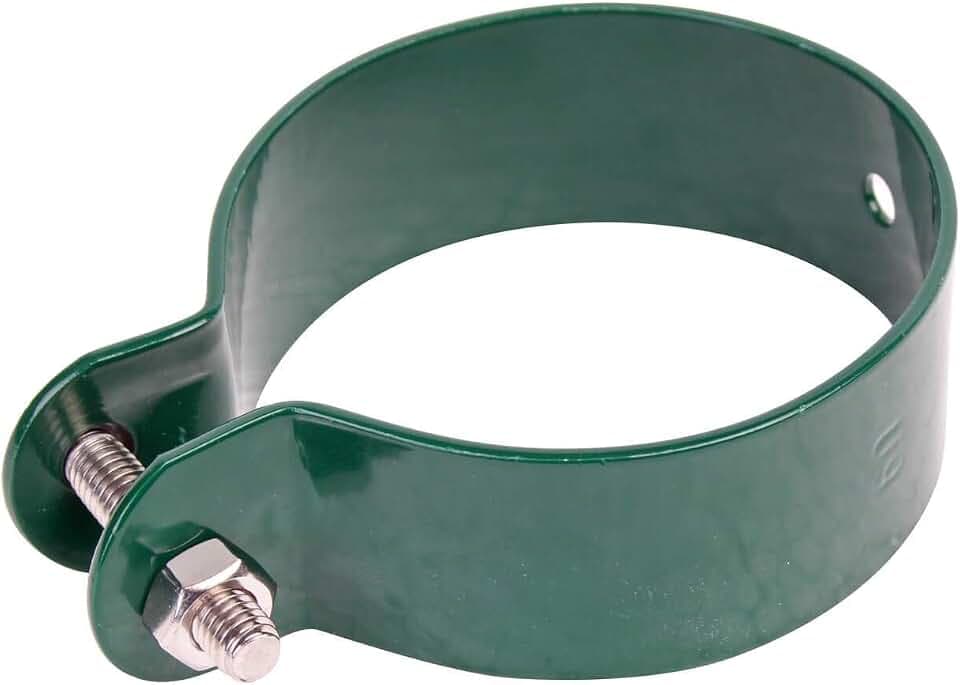 Alberts 656317 Schelle für Streben und Spannbrücken | feuerverzinkt, grün kunststoffbeschichtet RAL 6005 | Schellen- Ø 60 mm
