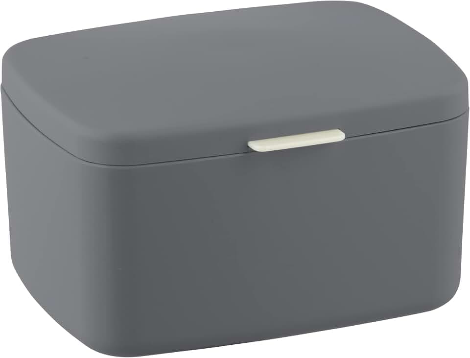 WENKO Badbox, mit Deckel zur Aufbewahrung von Utensilien, anthrazit