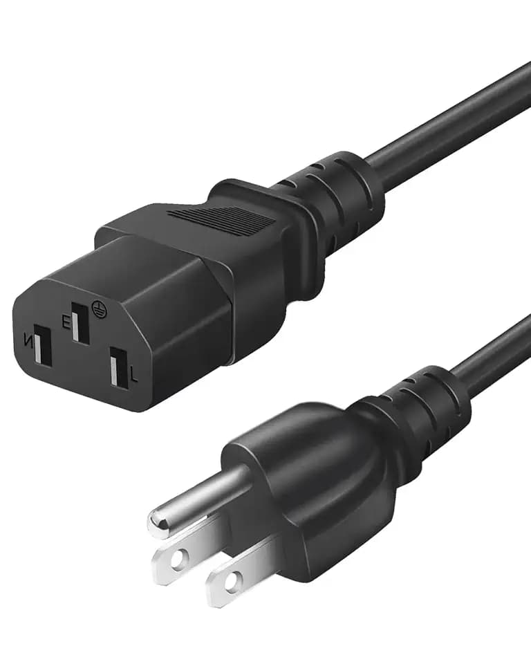 Projector Power Cord Compatible with Epson, LG, Hitachi, Sony, Dell, Canon, InFocus Projector Replacement (6FT) 3 Prong AC Power Cord Cable (IEC-60320 (IEC320) C13 to NEMA 5-15P)