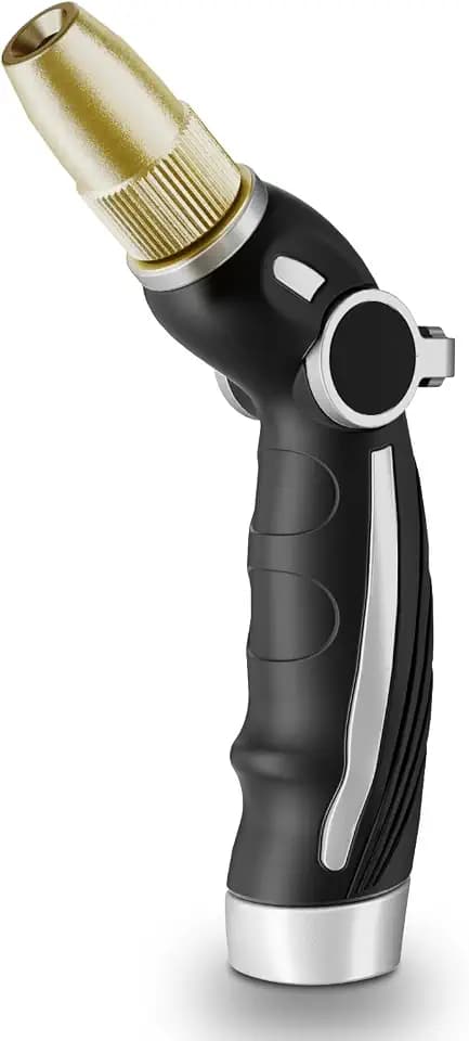 RESTMO Garden Hose Nozzle, Heavy Duty Water Hose Sprayer Nozzle, Silver