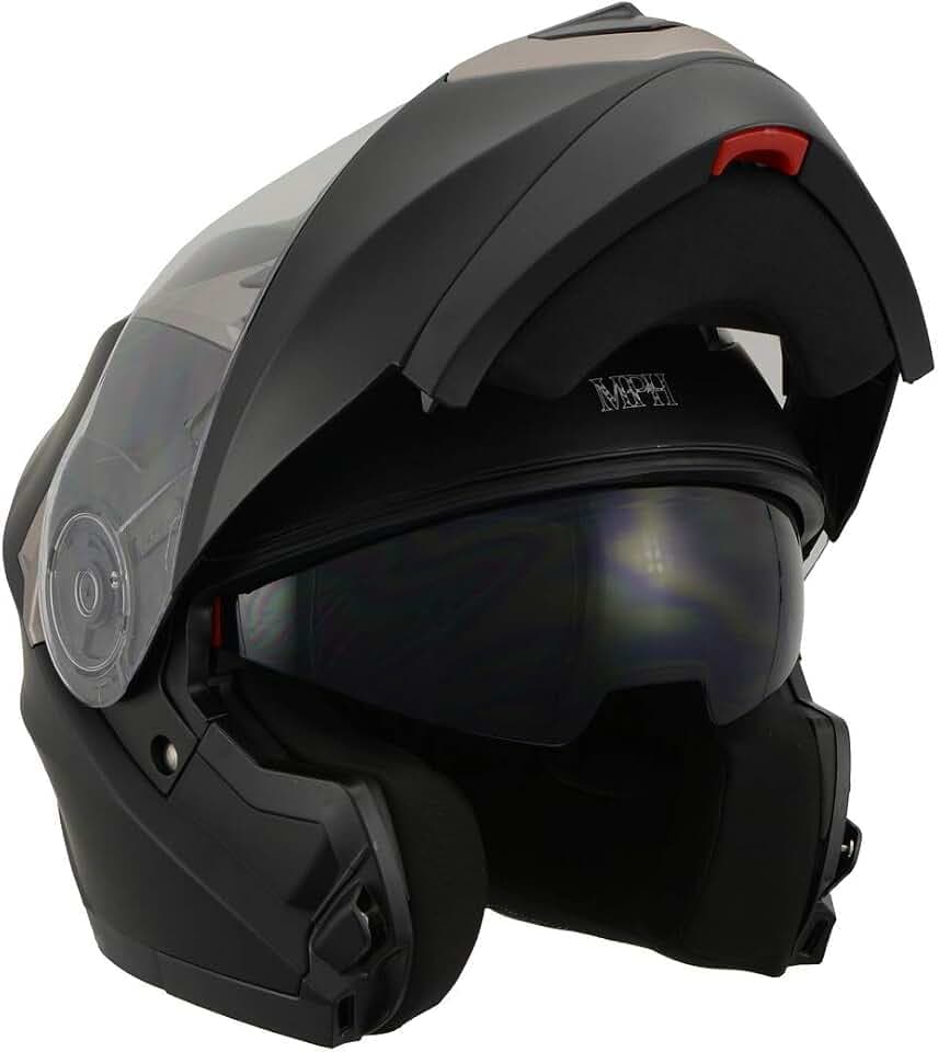 Milwaukee Helmets Advanced Full-Face Motorcycle Modular Helmets for Biker w/Drop Down Visor - Large