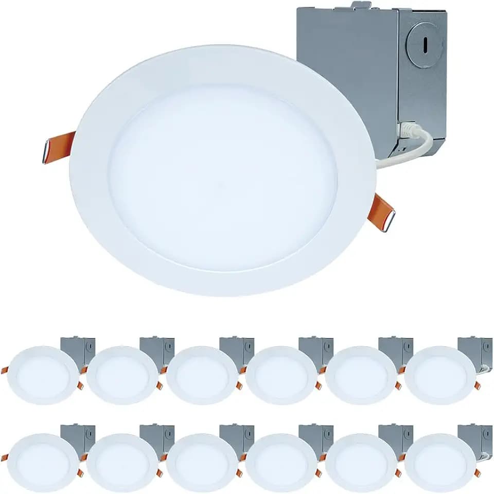 HALO HLBE Slim Canless LED Recessed Lighting 6 inch 3000K 900lm 12PK