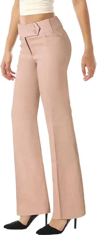 MixMatchy Women's Stretch Bootcut Dress Pants for Work with Pockets