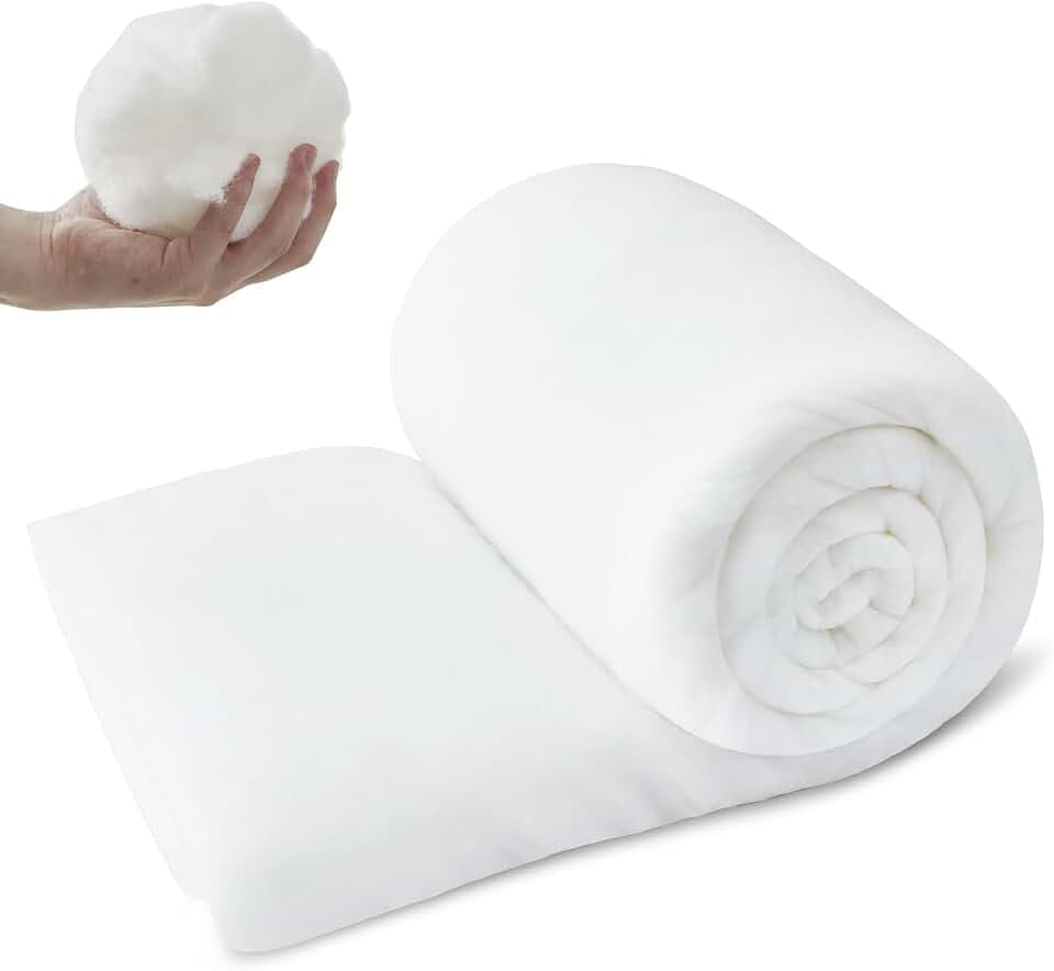 RRKTP Upholstery Batting for Quilting, 230 GSM Dacron Polyester Quilt Batting for Sewing, Cushion Wrap for Foam Padding, DIY Projects, 36" x 10 Yards