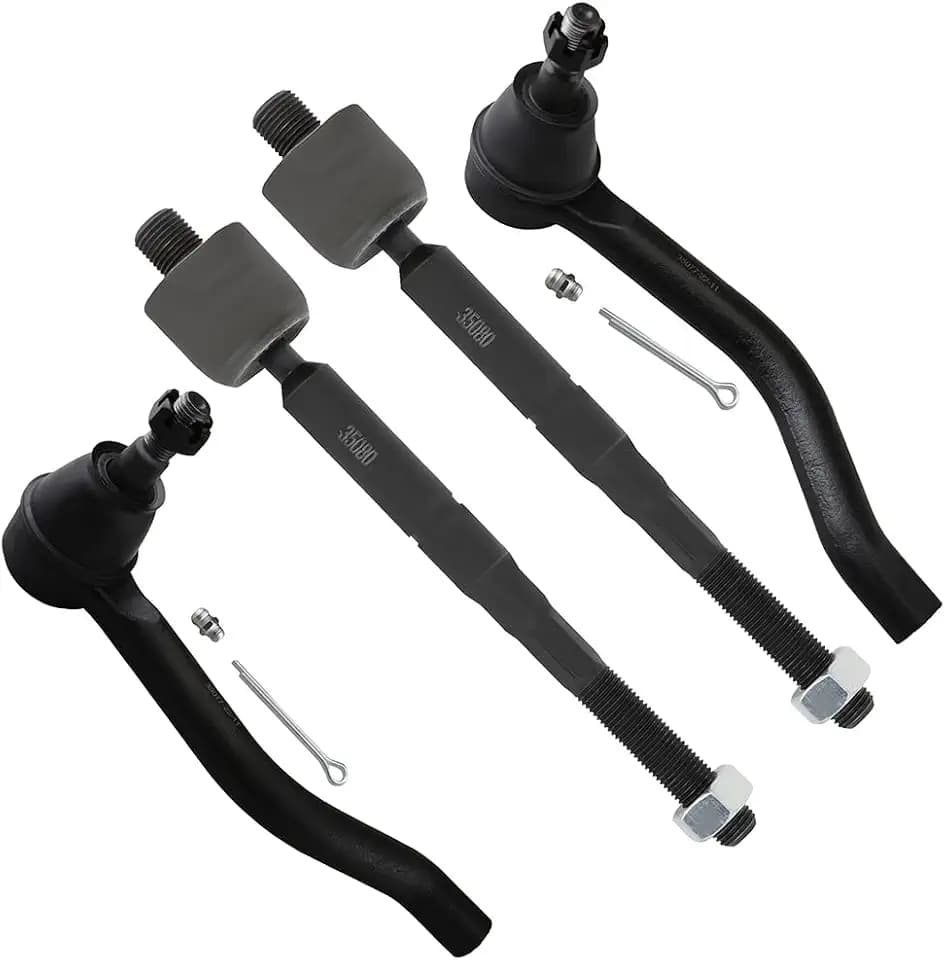 SCITOO 4Pcs Front Suspension Kit Inner Tie Rod End Outer Tie Rod End Fit 2013-2018 For Nissan For Altima 2016-2019 For Nissan For Maxima