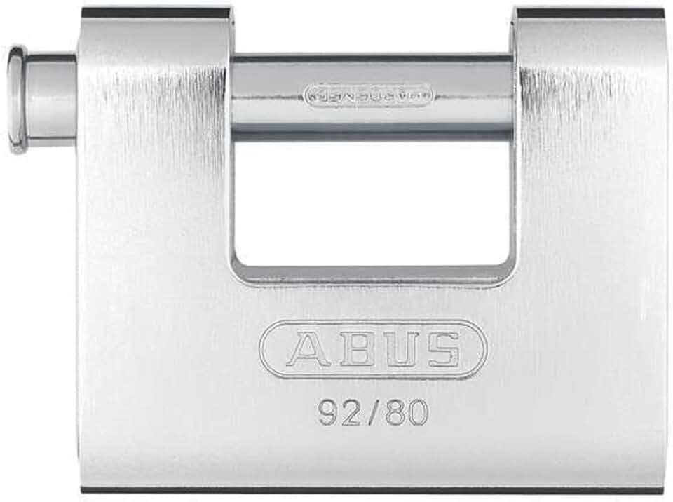 ABUS 92/80 Monoblock Solid Brass with Steel Jacket Padlock, Keyed Alike