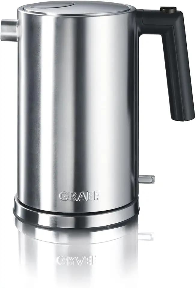 GRAEF Edelstahl Wasserkocher WK600EU mit 1,5 Liter Füllmenge, Lift-Off-Abschaltung, Kalkfilter abnehmbar, 360° Zentralkontakt, leichtes Ausgießen