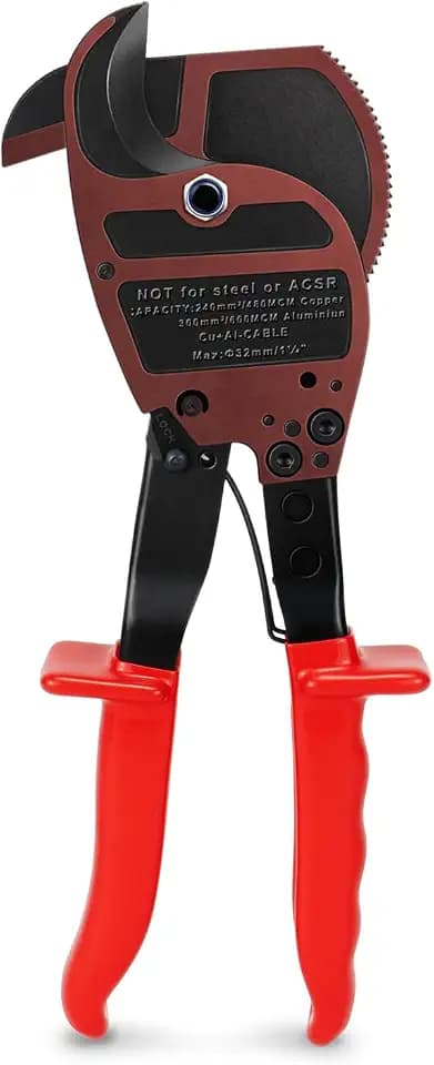 Ratchet Cable Cutter - Heavy Duty Ratcheting Wire Cutter