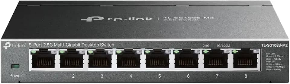 TP-Link TL-SG108S-M2, 8-Port Multi-Gigabit 2.5G Unmanaged Ethernet Switch
