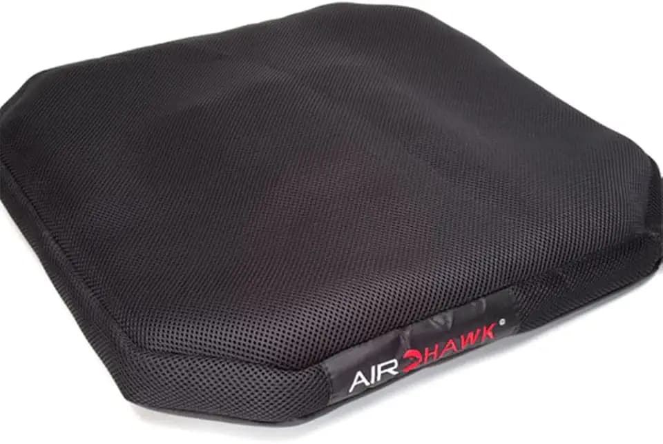 Airhawk Lightweight Portable Truck Seat Cushion for Long Sitting - Tailbone & Lower Back Pain Relief - Includes Mesh Cover, Insert, Hand Pump