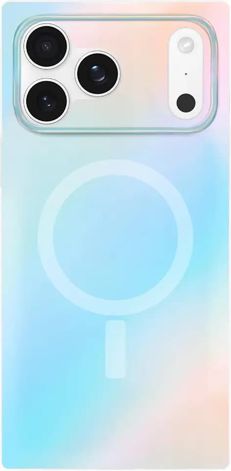 Flaunt Official Square iPhone 17 Pro Max Case - Iridescent Satin