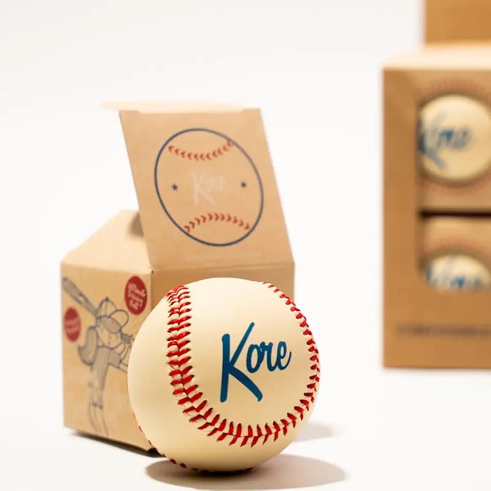 Kore Soft Baseball – Hand-Stitched Real Feel Foam Baseballs | Safe Indoor & Outdoor Practice Ball for Backyard Play | Extremely Durable