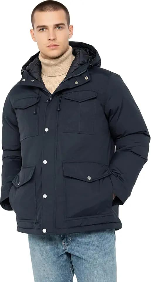 Schott NYC Schott Bairon Parka mit Taschen, Marineblau, blau, L