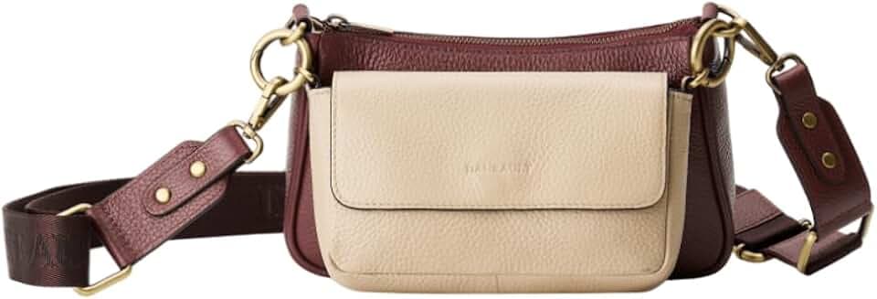 DANEULT Double Up Bag - The Penny - Leather Bag Set for Women - 2-in-1 Crossbody & Travel Bag - Women's Handbag