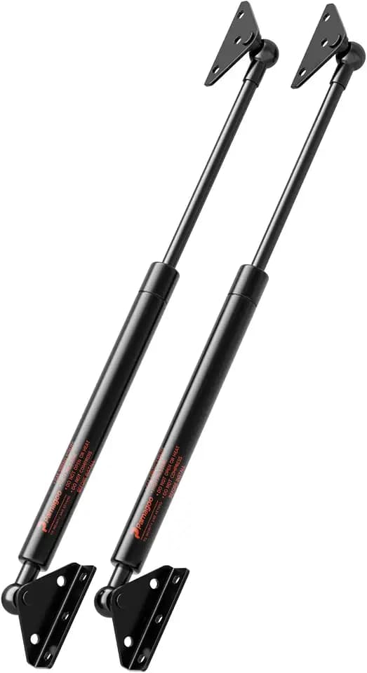20 inch 200 lb Gas Struts with Brackets(𝐍𝐨𝐧-𝐫𝐞𝐦𝐨𝐯𝐚𝐛𝐥𝐞), 20" Gas Shocks Springs Lift Support for Heavy Duty Lids DIY Window Basement Floor Trap Door Rv Bed Camper Bed, Qty 2
